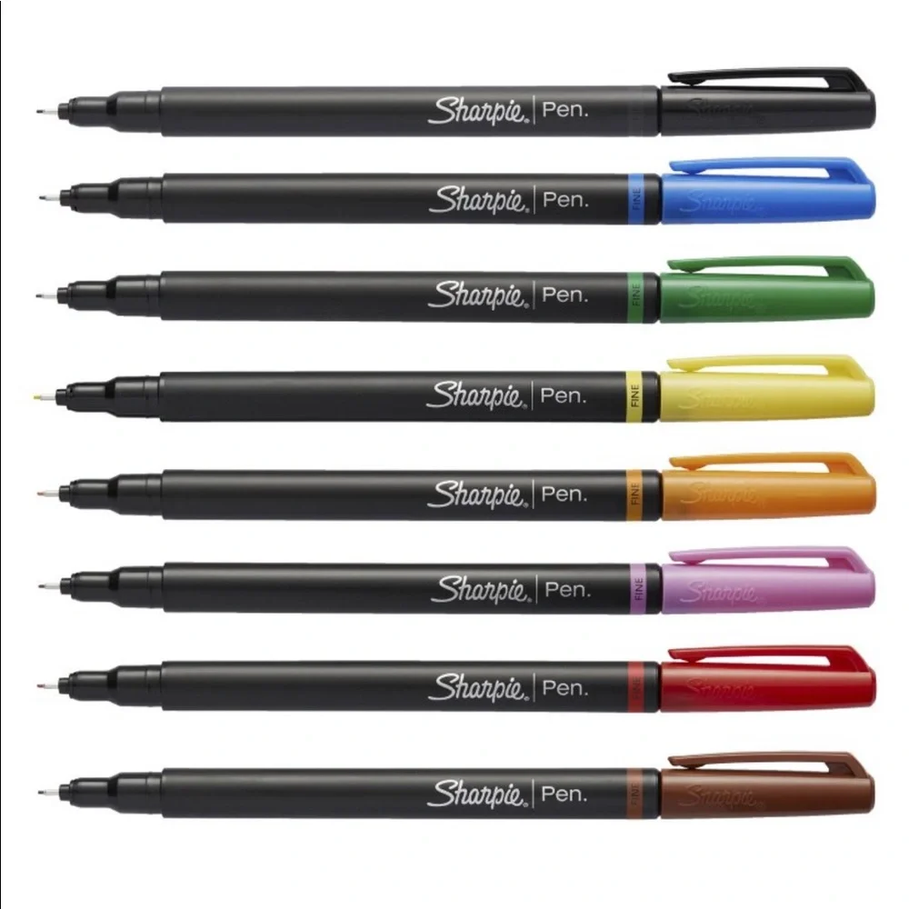 Sharpie Fine Tips Pens with hard case, pack of 8 colors